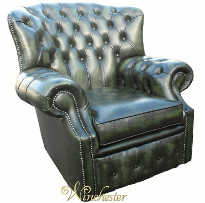 Chesterfield fluwelen oorfauteuil 1-zits designerleren tv-stofbekleding nieuw