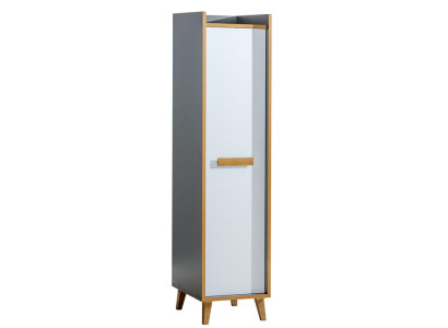 Hoge kast met 1 deur, multifunctionele kast met laden, woonkamerrek.