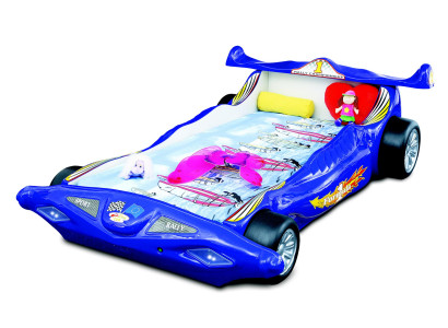 Blauw raceauto kinderbed Formule 1 kinderbed houten frame luxe meubels