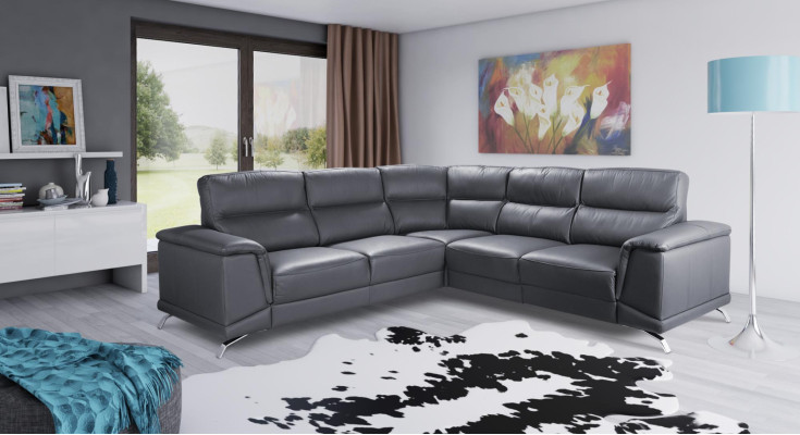 Eckbankstel Thuisbioscoop Sofa Bank Bekleding Banken Sofa's Relax Voetensteunen Leer