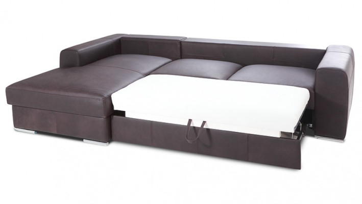 Slaapfunctie hoekbank L-vorm bank Sofa design bank bekleding leer modern slaap