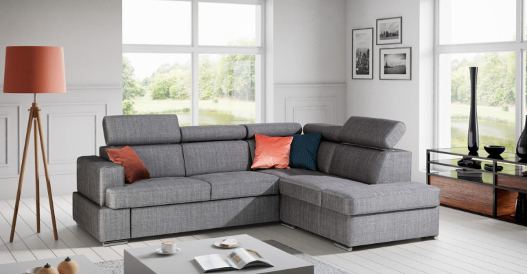 Bedfunctie stoffen hoekbank L-vorm bank sofa ontwerp bank bekleding textiel modern
