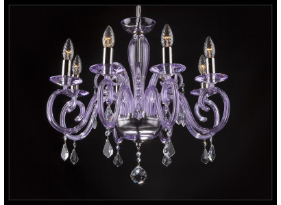 Bohemia Moderne Lamp Plafond Lamp Kroonluchter Kristal Paarse Lamp Kroonluchter