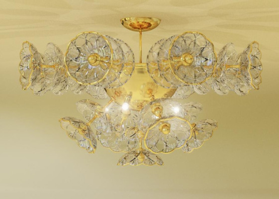 Design kroonluchter Bohemen lamp goud kristallen lampen verlichting plafond.