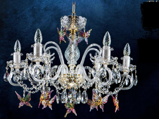 Design Kroonluchter Bohemia Goud Kristallen Lamp Lampen Verlichting Plafondlamp