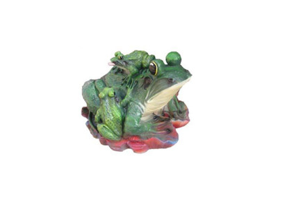Abstracte sculptuur kikker decoratie figuur kunststof decoratie standbeeld 33cm beelden