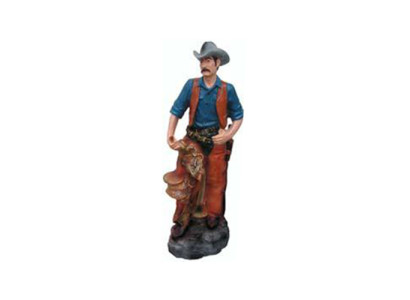 Beeldhouwwerk Houthakker Cowboy Beeld Standbeelden Beeldhouwwerken Handgeschilderde Figuren