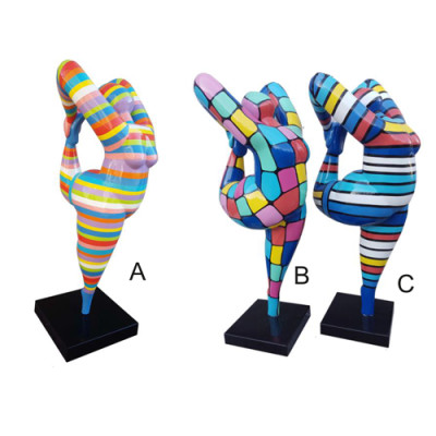 Abstracte Designer Figuren XXL Beelden Tuin Woonkamer Kunst Sculptuur Kleurrijk