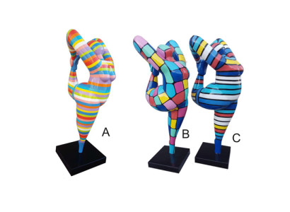 Abstracte Designer Figuren XXL Beelden Tuin Woonkamer Kunst Sculptuur Kleurrijk