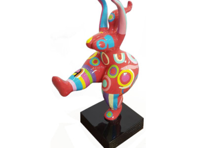 Abstracte Designer Kunst Schattige Figuren Beeld Kleurrijk Geschilderde Sculpturen Beelden