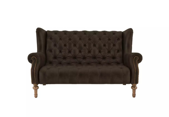 Chesterfield Sofa Bank Bekleding Dubbele Oorfauteuil Leren Banken Bekleding 2-zits