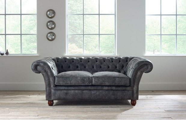Chesterfield Sofa Bank Bekleding Stof Leer Banken Bekledingsset 2 Zits