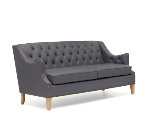 Bank Grijze Chesterfield Kantoor Sofa Ontvangst Banken Leder Textiel Nieuw jvmoebel ®
