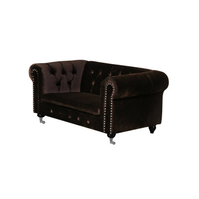 Zwarte Barok Sofa Bank - Chesterfield Stof 2-zits Lederen Textiel jvmoebel ®