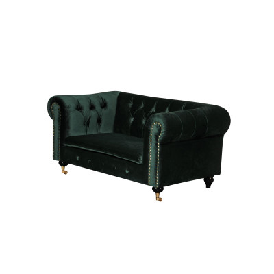 Chesterfield 2-zits Klassieke Luxe Barok Rococo Sofa Textiel Lederen Bank
