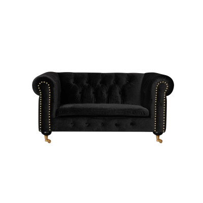 Chesterfield 2-zits klassieke luxe barok rococo sofa textielen leren bank
