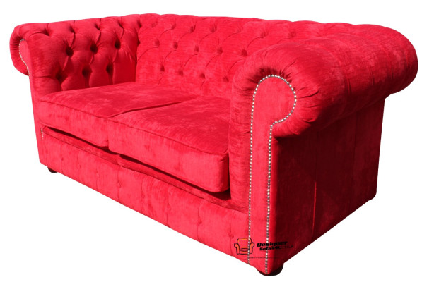 jvmoebel® Lederen Bank Sofa - Design Gestoffeerde Tweezitsbank Garnituur Rood Nieuw