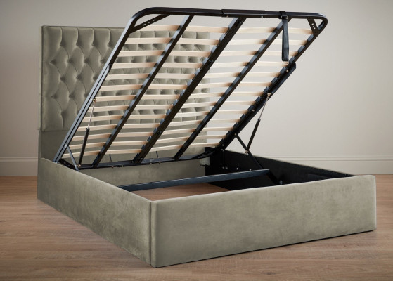 Bett Chesterfield gestoffeerd bed luxe tweepersoons slaapkamer designbed bedden nieuw