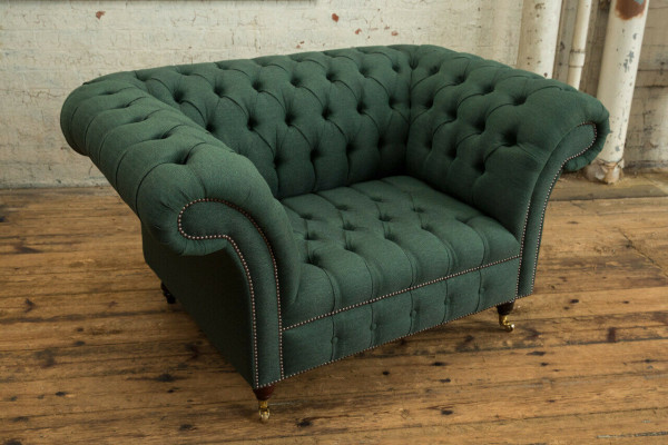 Bankstel Bekleding Sofa Textiel Chesterfield Banken Set 1,5-Zits Driezits