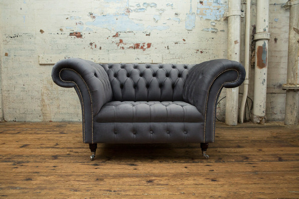 Chesterfield Sofa Bank Polster Garnituur 1,5-zits Sofa's Klassieke Eenzitter