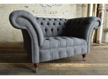 Chesterfield Design Stofbank Fauteuil 1,5-zits Beklede Sofa's Lounge Nieuw Club