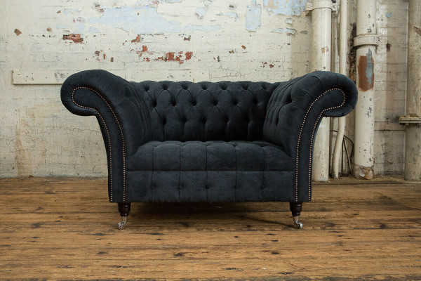 Zwart sofa bankstel bekleding Chesterfield zitmeubels textiel stof leer banken nieuw