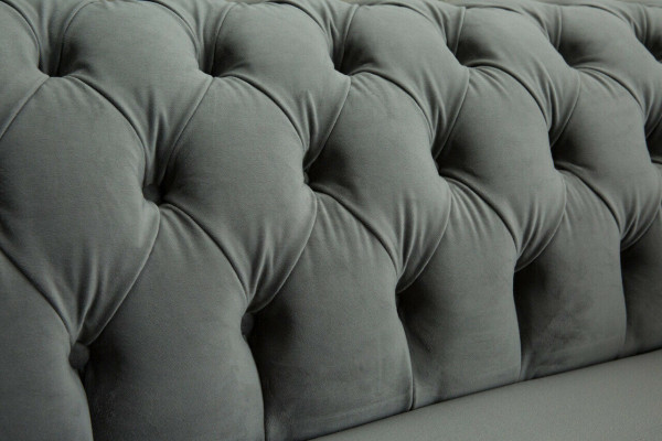 Chesterfield Luxe 2-zitsbank Sofa Bekleding Stofstoffen Bankstel Nieuw