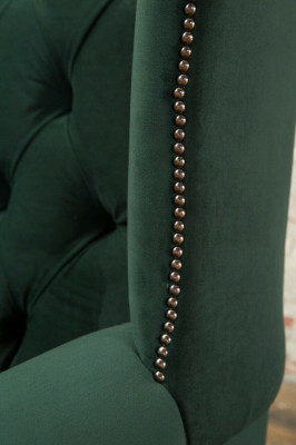 Chesterfield oorfauteuil 1-zits gestoffeerde bank sofa relax tv-meubel.