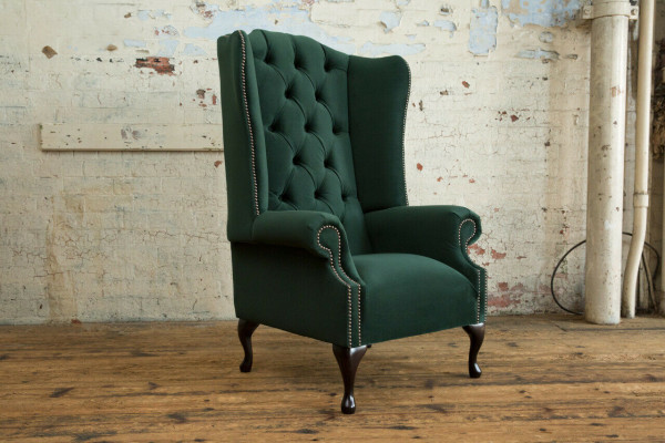 Chesterfield oorfauteuil 1-zits gestoffeerde bank sofa relax tv-meubel.