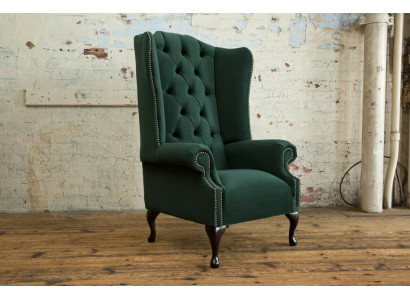 Chesterfield oorfauteuil 1-zits gestoffeerde bank sofa relax tv-meubel.