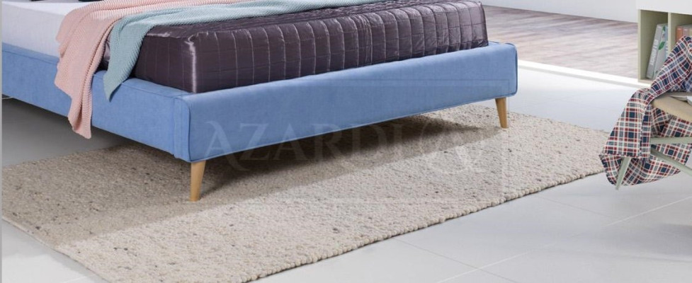 Chesterfield fluwelen tweepersoonsbed in een dubbele uitvoering, luxe design bedden, tweepersoons, blauw, nieuw.