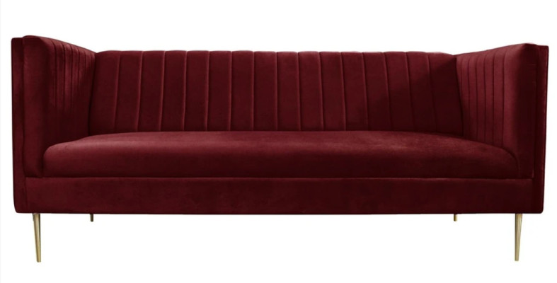 Bordeaux rot Luxe Bank Bekleding sofa bordeaux tweezitsbanken banken woonkamer