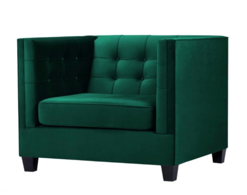 Fauteuil Chesterfield woonkamer modern textiel stof groen creatief meubilair nieuw