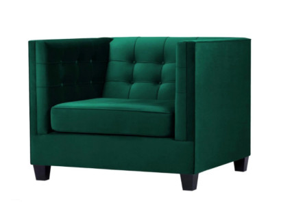 Fauteuil Chesterfield woonkamer modern textiel stof groen creatief meubilair nieuw