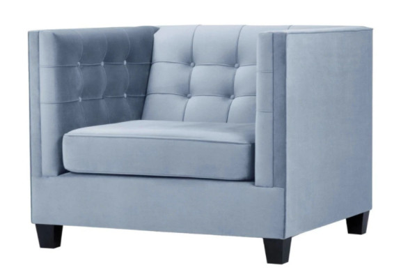 Blauwe Chesterfield fauteuil Woonkamer Textiel Stof Creatief Meubilair Modern
