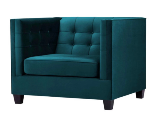 Fauteuil Chesterfield stof zee groen Creatief meubilair Nieuwe woonkamer.