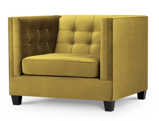 Fauteuil Chesterfield textiel stof beige. Nieuwe creatieve meubels voor de woonkamer.