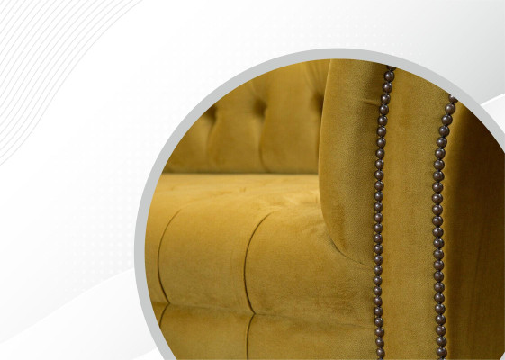 xxl Chesterfield Grote Bank Sofa Bekleding Set 4 Zitplaatsen Textiel Banken Nieuw
