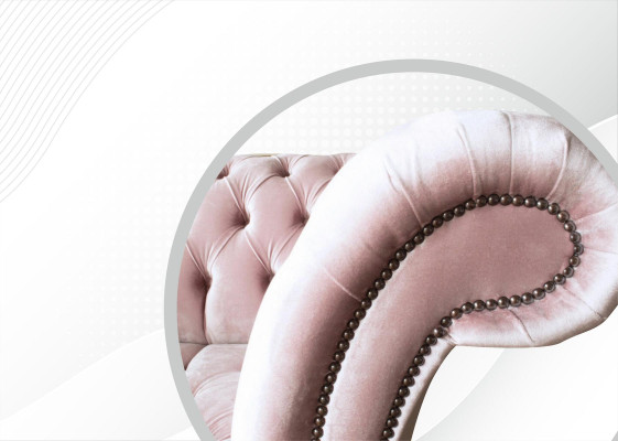 Chesterfield fauteuil roze textiel woonkamer modern design creatieve meubels nieuw