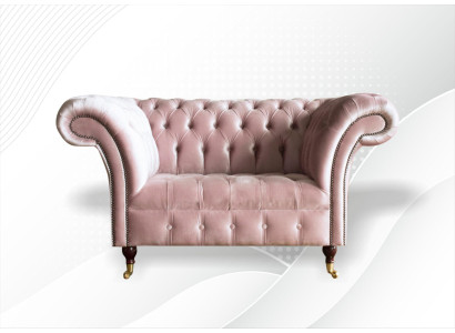 Chesterfield fauteuil roze textiel woonkamer modern design creatieve meubels nieuw