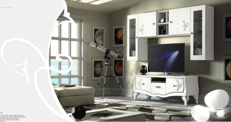 Woonwand tv-kast dressoir kast TV hout lowboard ladekast design meubels nieuw
