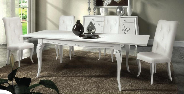 Eettafel Uitschuifbare Tafel xxl Tafels Modern Hout Eetkamer Design Wit Nieuw
