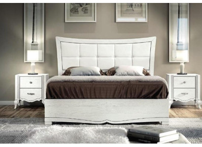 Tweepersoonsbedden Bedden Bed Bekleding Hout Designer Tweepersoons Bedframe Wit Bedframes