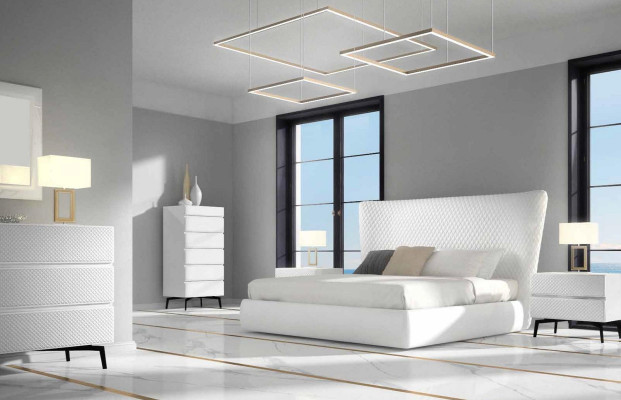 Bettrahmen Meubelontwerp Tweepersoonsbed Luxe Slaapkamer Houten Kunstlederen Bed Nieuw