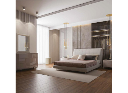 Tweepersoonsbed hout gestoffeerde bedden tweepersoons bedframe modern luxe slaapkamer bed.