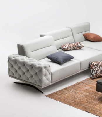 Hoekbank L-vorm Bekledingsbank Stofbank Grijze Bank Moderne Stof