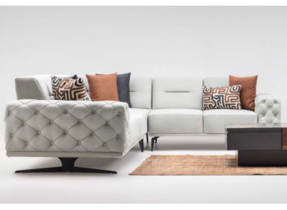 Hoekbank L-vorm Bekledingsbank Stofbank Grijze Bank Moderne Stof