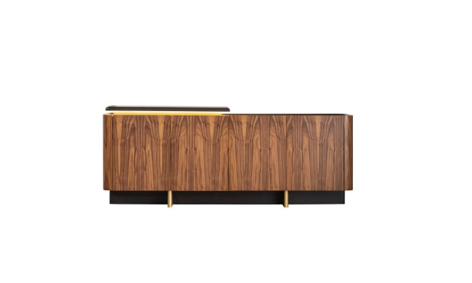 Eetkamer set eetgroep eettafel stoelen hout 8-delig bruin dressoir