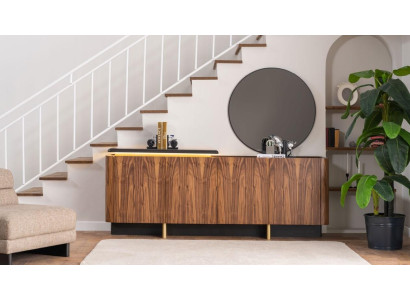 Dressoir Sideboard Kast Houten Kast Hout Bruin Ladekast Meubilair