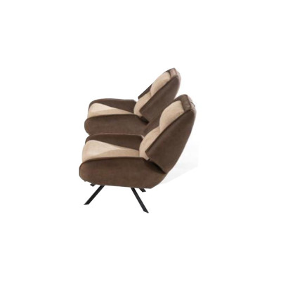 Beige-bruine woonkamer fauteuil Stijlvolle 2-zits gestoffeerde set Luxe meubels